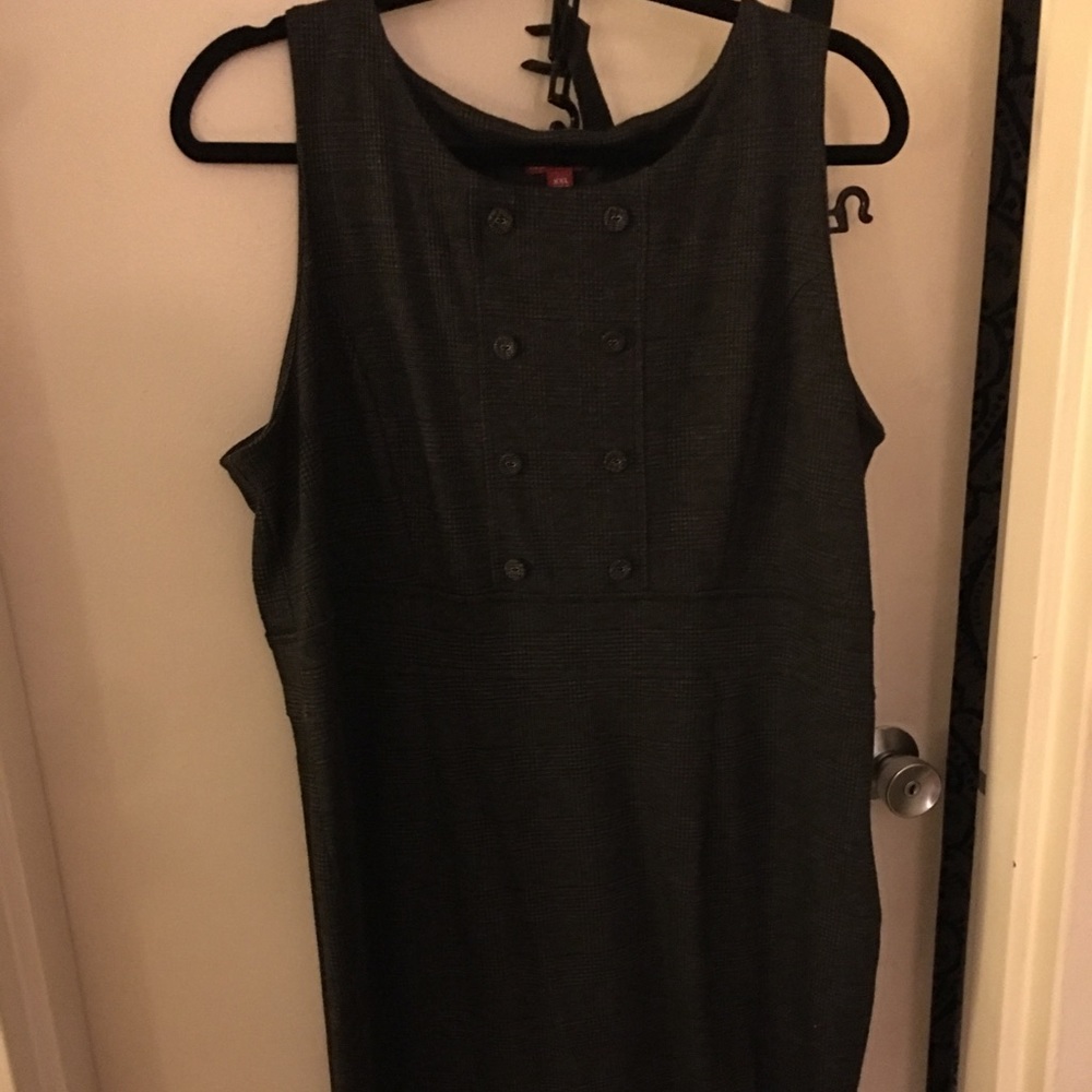 Merona XXL grey dress with button detail